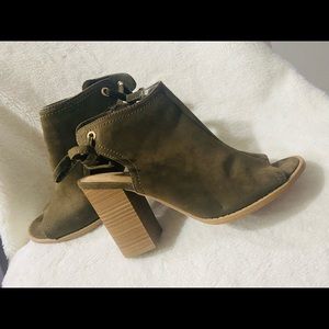 Olive green wedge heels- very comfy!
